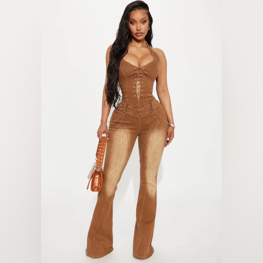 Fashion Nova denim jumpsuit , M